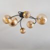 CHEHALIS Ceiling Light - glass gold, black, 6-light sources