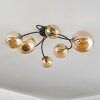 CHEHALIS Ceiling Light - glass gold, black, 6-light sources