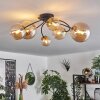 CHEHALIS Ceiling Light - glass gold, black, 6-light sources