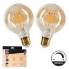 E27 set of 2 LED 6 Watt 2200 Kelvin 650 Lumen