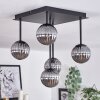 CHEHALIS Ceiling Light - glass Smoke-coloured, 5-light sources