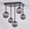 CHEHALIS Ceiling Light - glass Smoke-coloured, 5-light sources