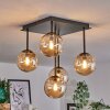 CHEHALIS Ceiling Light - glass Amber, 5-light sources