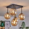 CHEHALIS Ceiling Light - glass Amber, 5-light sources