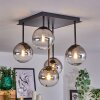 CHEHALIS Ceiling Light - glass clear, Smoke-coloured, 5-light sources