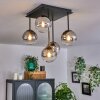 CHEHALIS Ceiling Light - glass clear, Smoke-coloured, 5-light sources