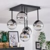 CHEHALIS Ceiling Light - glass clear, Smoke-coloured, 5-light sources
