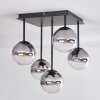 CHEHALIS Ceiling Light - glass clear, Smoke-coloured, 5-light sources