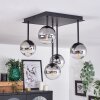 CHEHALIS Ceiling Light - glass clear, Smoke-coloured, 5-light sources