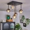 CHEHALIS Ceiling Light - glass clear, Smoke-coloured, 5-light sources