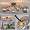 CHEHALIS Ceiling Light - glass gold, black, 6-light sources