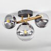 CHEHALIS Ceiling Light - glass gold, black, 3-light sources