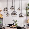 KOYOTO Pendant Light - glass clear, Smoke-coloured, 6-light sources