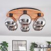 KOYOTO Ceiling Light - glass Ecru, black, 6-light sources