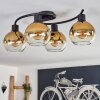 KOYOTO Ceiling Light - glass gold, clear, 4-light sources
