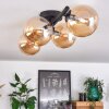 CHEHALIS Ceiling Light - glass Amber, 4-light sources