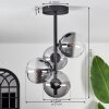CHEHALIS Ceiling Light - glass clear, Smoke-coloured, 4-light sources