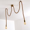 Tenna Kordel Pendant Light brown, black-gold, 2-light sources