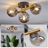 CHEHALIS Ceiling Light - glass gold, black, 3-light sources