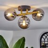 CHEHALIS Ceiling Light - glass gold, black, 3-light sources