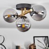 CHEHALIS Ceiling Light - glass gold, black, 3-light sources