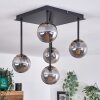 CHEHALIS Ceiling Light - glass gold, black, 5-light sources