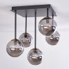 CHEHALIS Ceiling Light - glass gold, black, 5-light sources