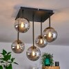 CHEHALIS Ceiling Light - glass gold, black, 5-light sources
