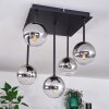 CHEHALIS Ceiling Light - glass gold, black, 5-light sources