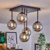 CHEHALIS Ceiling Light - glass Smoke-coloured, 5-light sources