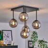 CHEHALIS Ceiling Light - glass Smoke-coloured, 5-light sources