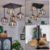 CHEHALIS Ceiling Light - glass gold, black, 5-light sources