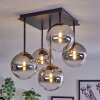 CHEHALIS Ceiling Light - glass gold, black, 5-light sources