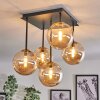 CHEHALIS Ceiling Light - glass gold, black, 5-light sources