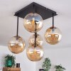 CHEHALIS Ceiling Light - glass gold, black, 5-light sources