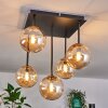 CHEHALIS Ceiling Light - glass gold, black, 5-light sources