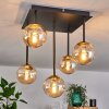CHEHALIS Ceiling Light - glass gold, black, 5-light sources