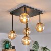 CHEHALIS Ceiling Light - glass gold, black, 5-light sources