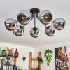 KOYOTO Ceiling Light - glass chrome, Smoke-coloured, 7-light sources