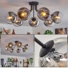 KOYOTO Ceiling Light - glass clear, Smoke-coloured, 7-light sources