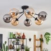 GASTOR Ceiling Light - glass Amber, Smoke-coloured, 7-light sources