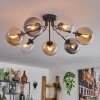 GASTOR Ceiling Light - glass Amber, clear, Smoke-coloured, 7-light sources