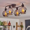 KOYOTO Ceiling Light - glass chrome, Smoke-coloured, 4-light sources