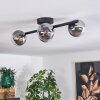 CHEHALIS Ceiling Light - glass clear, Smoke-coloured, 4-light sources