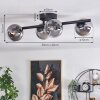 CHEHALIS Ceiling Light - glass clear, Smoke-coloured, 4-light sources