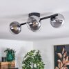 CHEHALIS Ceiling Light - glass clear, Smoke-coloured, 4-light sources