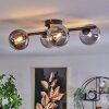 CHEHALIS Ceiling Light - glass clear, Smoke-coloured, 4-light sources