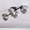 CHEHALIS Ceiling Light - glass clear, Smoke-coloured, 4-light sources