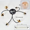 CHEHALIS Ceiling Light - glass gold, black, 6-light sources