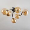 CHEHALIS Ceiling Light - glass gold, black, 6-light sources
